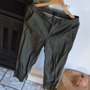 J. Crew Dark Olive Cargo Pants, 10